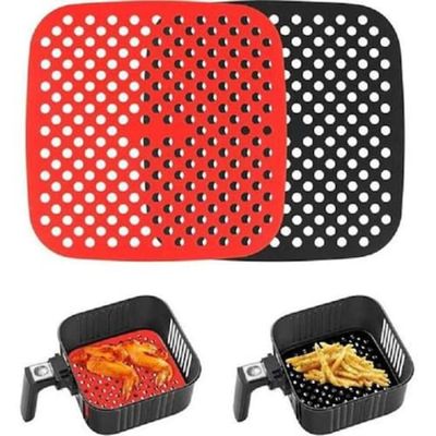 PROTETOR DE SILICONE PARA FRITADEIRA QUADRADO UNYHOME  vermelho