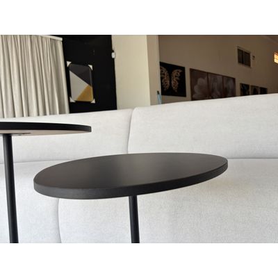 Conjunto Mesa Lateral em MDF com Pé de Aço - Conjunto com 2 Mesas Preto