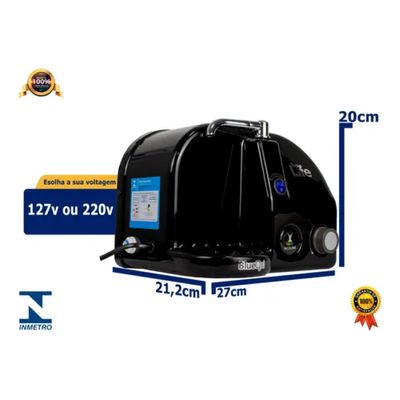 Purificador De Água Top life,Blue Oxi  Água alcalina e ozonizada 110v Cor Preto Vermelho / 127V