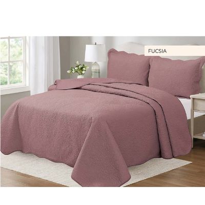 Colcha Casal 3 Peças Prosa Camesa Rose