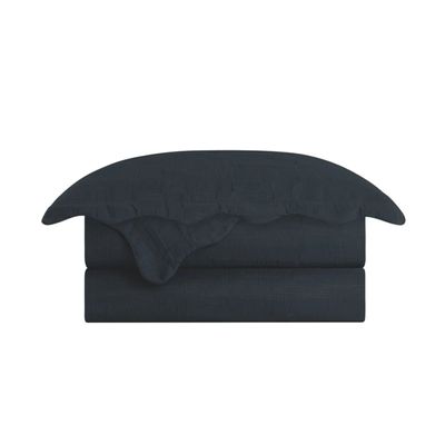 Colcha Casal 3 Peças Opala Camesa Preto