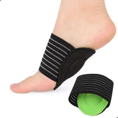 Par Palmilha Ortopédica Arco Plantar Apoio Almofadas Absorve Impacto Suporte Anatômico Único / Preto