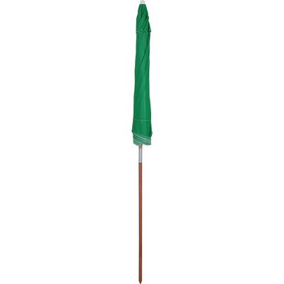 Guarda-Sol Guarapari em Bagum e Haste de Madeira 2,20m Verde Bandeira Bel Único
