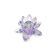 Enfeite Decoração de Cristal Vidro Flor de Lotus Para Sala Quarto Cristaleira Grande 13CM Roxo