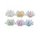 Enfeite Decoração de Cristal Vidro Flor de Lotus Para Sala Quarto Cristaleira Grande 13CM Transparente