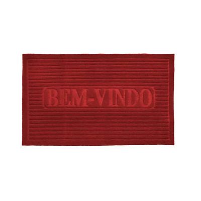 Capacho Bem Vindo 38x58cm Camesa Vermelho