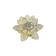 Enfeite Decoração de Cristal Vidro Flor de Lotus Para Sala Quarto Cristaleira Grande 13CM Amarelo