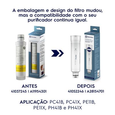 Kit 3 Filtros/Refis Originais de Água para Purificador Electrolux PE11B/PE11X/PC41B/PC41X/PH41B/PH41X N/A
