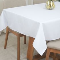 Toalha de Mesa 4 Lugares Oxford Maquinetado Natal Branco