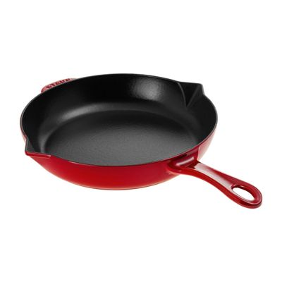 FRIGIDEIRA STAUB REDONDA EM FERRO FUNDIDO 26CM VERMELHO CEREJA 405107170