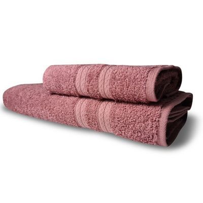 Jogo 2 Toalhas Itália Soft 1 Banho 1 Rosto Grossa 100% Algodão 430g/m² - Rosê