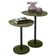 Conjunto Mesa Lateral em MDF com Pé de Aço - Conjunto com 2 Mesas Verde