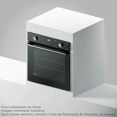 Forno de Embutir Electrolux a Gás 80L Efficient com PerfectCook360 Preto (OE8GH)