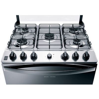 Fogão a Gás de Piso 5 Bocas Duplo Forno BFD5NCR Brastemp Inox / 220V