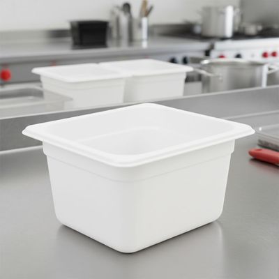 Cuba Gastronorm 1/6 100mm Branca em Polipropileno
