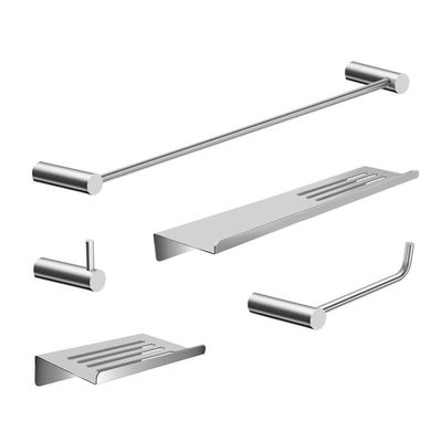 Kit Acessórios Para Banheiro Escovado 5 Peças Grego Metal 2102or