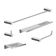 Kit Acessórios Para Banheiro Escovado 5 Peças Grego Metal 2102or