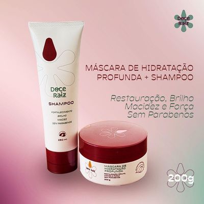 Kit Mascara Mais Shampoo Doce Raiz De Extrato De Batata Doce