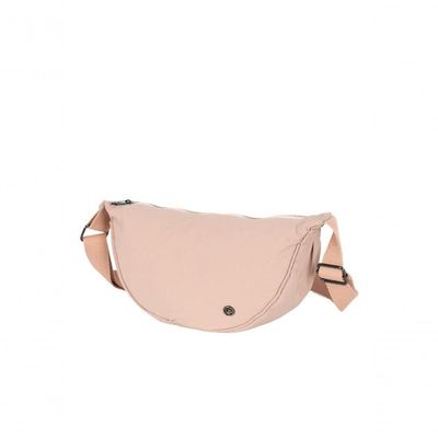 Bolsa Meia Lua Transversal Náilon Up4you Rosa