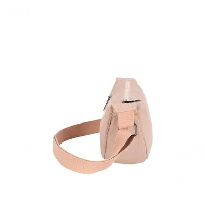 Bolsa Meia Lua Transversal Náilon Up4you Rosa