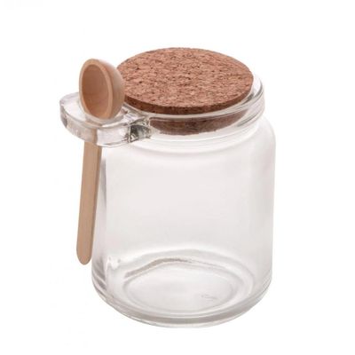 Pote Porta Mantimento Vidro Com Colher E Tampa Rolha - Lyor