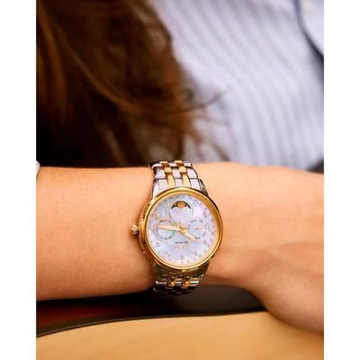 Relógio Citizen Feminino Ref: Fd0004-51d Solar Bicolor Multifunção Eco-Drive
