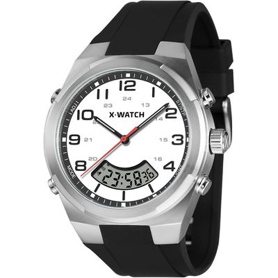 Relógio X-Watch Masculino Ref: Xmspa035 B2px Anadigi Prateado