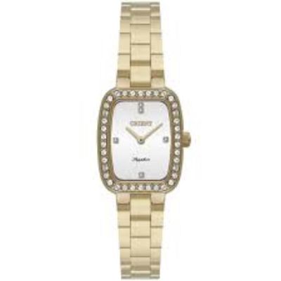 Relógio Orient Feminino Ref: Lgss0070 S1kx Retangular Dourado