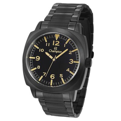 Relógio Champion Masculino Ref: Ch30297d Retangular Black