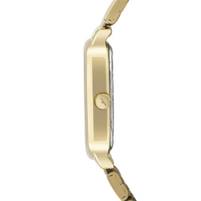 Relógio Technos Feminino Ref: Gl32bb/1d Retangular Dourado