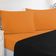 Jogo De Cama Malha Lençol 100% Algodão Gran Moratta 4 Peças Queen - Preto/Laranja