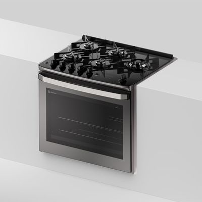 Fogão de Embutir 5 bocas Electrolux Cinza Experience Mesa Vidro, Grill e PerfectCook360 (FE5EG) 220V