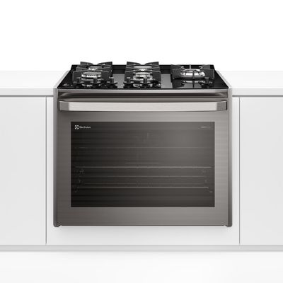 Fogão de Embutir 5 bocas Electrolux Cinza Experience Mesa Vidro, Grill e PerfectCook360 (FE5EG) 220V