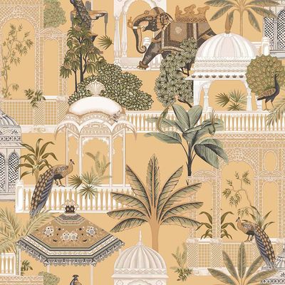Papel de Parede Botany House Santuário Amarelo 15538