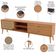 Rack Para Sala de Estar TV 60 Pol Porta Tela Natural 220cm Core D03 Freijó - Lyam Decor
