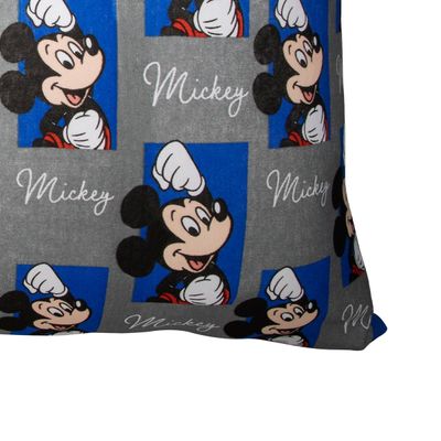 Par de Fronha KazzaVip Malha 100% Algodão Disney Estampada Mickey Quadros 48cmx68cm Cinza