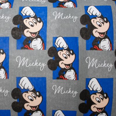 Par de Fronha KazzaVip Malha 100% Algodão Disney Estampada Mickey Quadros 48cmx68cm Cinza