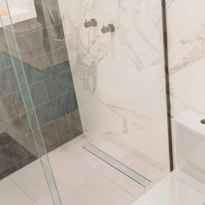 Ralo para Banheiro em Aço Inox 80x8,5cm New Slim Tramontina Linear Acetinado