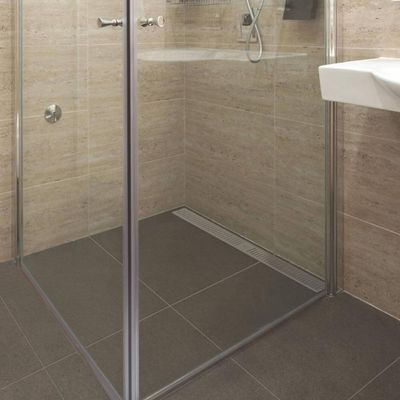 Ralo para Banheiro em Aço Inox 80x8,5cm New Slim Tramontina Linear Acetinado