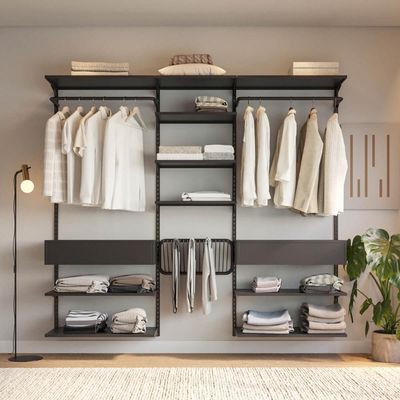 Closet Aberto Modulado para Casal 225cm Eternity 34 Preto