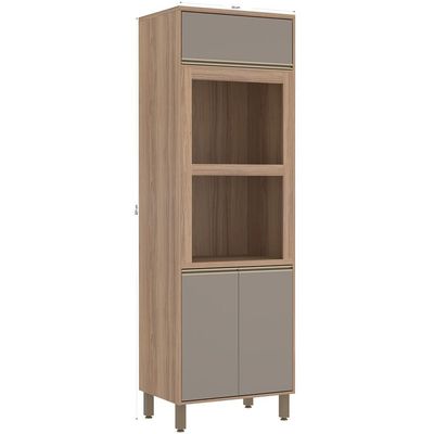 Torre Quente Luciane Yara 2 Nichos para Forno 3 Portas 1317 Vanilla/Graff