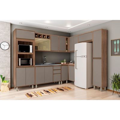 Torre Quente Luciane Yara 2 Nichos para Forno 3 Portas 1317 Vanilla/Graff