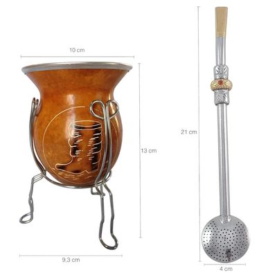 Kit Chimarrão Tradicional Cuia e Bomba