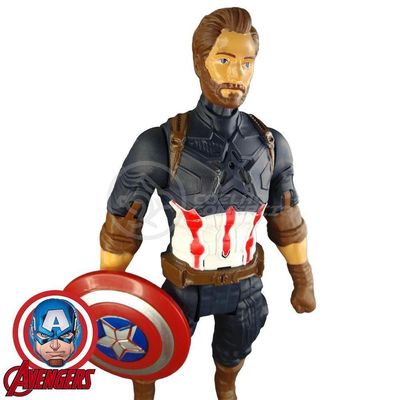 Brinquedo Boneco Vingadores Capitão America 29Cm