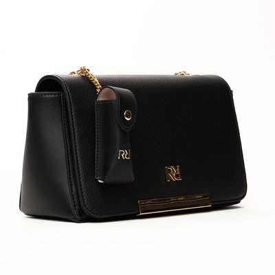 Bolsa Transversal Feminina Rafitthy 28.16309 Porta Batom Preto