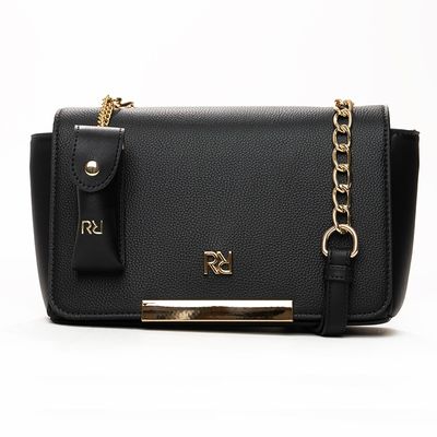 Bolsa Transversal Feminina Rafitthy 28.16309 Porta Batom Preto