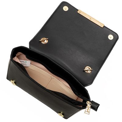 Bolsa Transversal Feminina Rafitthy 28.16309 Porta Batom Preto
