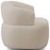 Poltrona Giratória Orgânica Para Sala Living Florea M05 Bouclê Creme - Lyam Decor