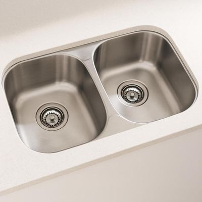 Cuba Dupla 26L Embutir Sobrepor Tramontina Isis 78x40cm Inox Escovado Cozinha Bancada