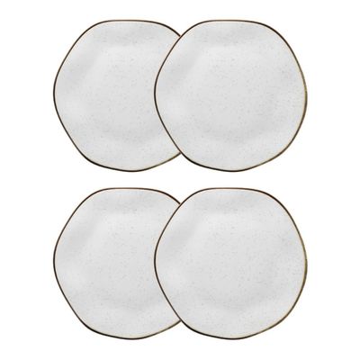 Conjunto 4 Pratos Rasos 22,5 cm Ryo Maresia Porcelana Oxford